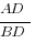 {AD /BD}