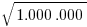 sqrt{1.000.000}