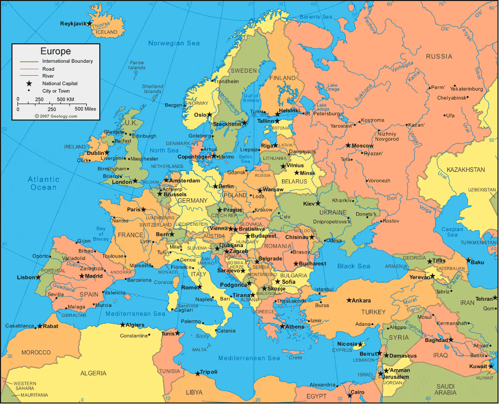 map of Europe